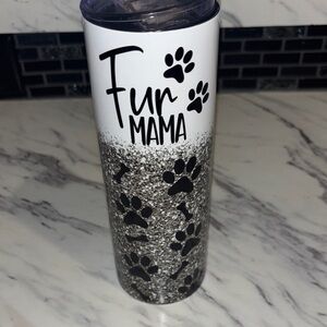 Fur Mama Tumbler with Paw Prints